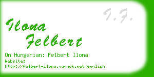 ilona felbert business card